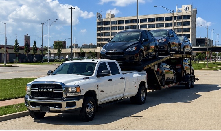 Transporte de vehículos en tráiler